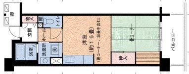 神戸高速鉄道東西線 高速長田駅 徒歩3分 10階建 築27年(ワンルーム/4階)の間取り写真