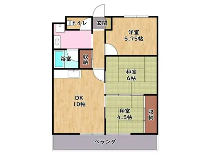 NASU8(3DK/3階)の間取り写真