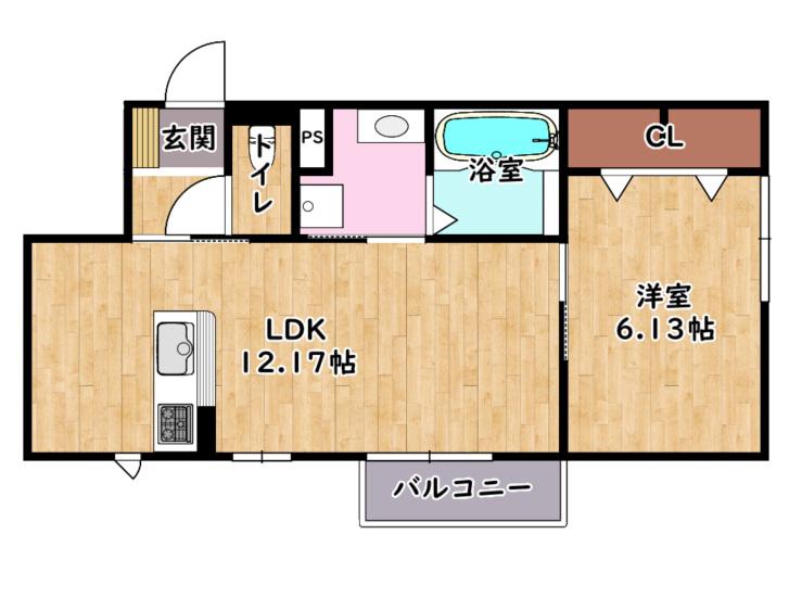 ロイヤルメゾンHYS(1LDK/1階)の間取り写真