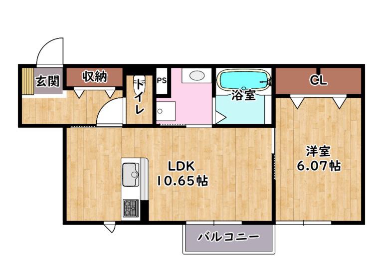 ロイヤルメゾンHYS(1LDK/1階)の間取り写真