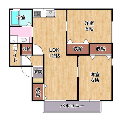 セピアコート(2LDK/1階)の間取り写真