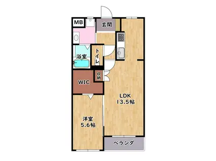 MAISONCHATEAU・MAKO(1LDK/1階)の間取り写真