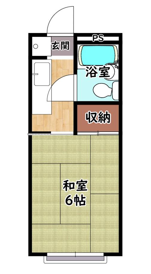 ワンルームマンション今村(1K/1階)の間取り写真