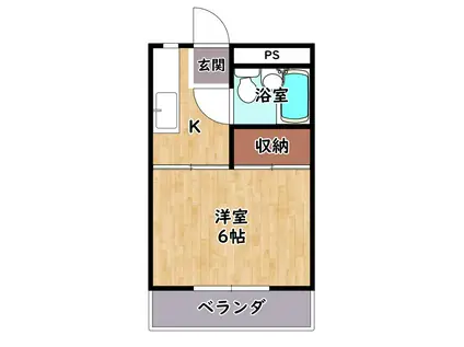 コーポヒマラヤ(1K/2階)の間取り写真