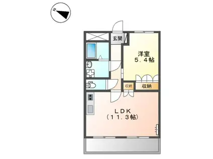 EL GRACE(1LDK/2階)の間取り写真