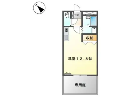 ウルル 21(ワンルーム/1階)の間取り写真