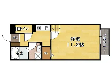 パレスハイジ(1K/2階)の間取り写真