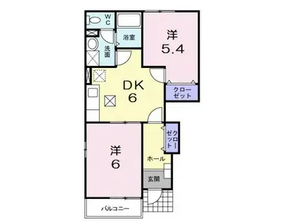 ピーノセーリオ(2DK/1階)の間取り写真