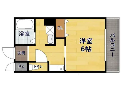 リープライツ(1K/2階)の間取り写真