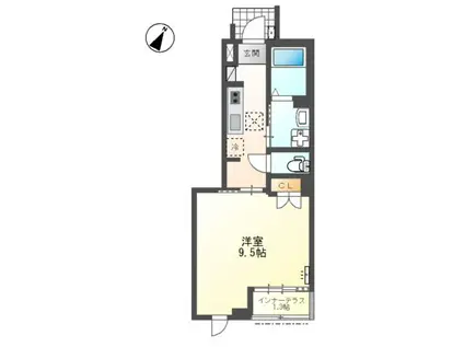 室町アパート工事(1K/1階)の間取り写真