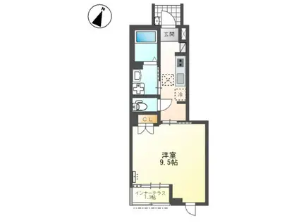 室町アパート工事(1K/1階)の間取り写真