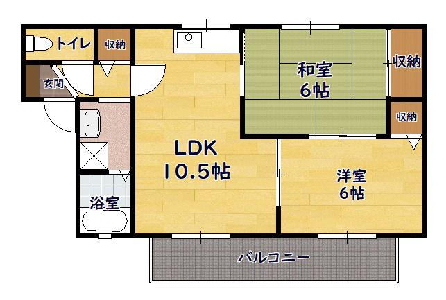 エスペランサ(2LDK/1階)の間取り写真