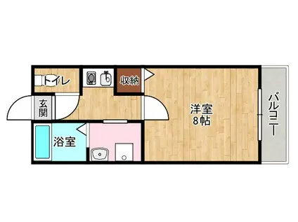 ベルテンポ3号館(1K/3階)の間取り写真