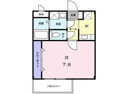 メゾン・プラティーク(1K/2階)の間取り写真