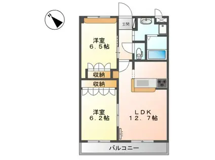 レマルージュ(2LDK/3階)の間取り写真