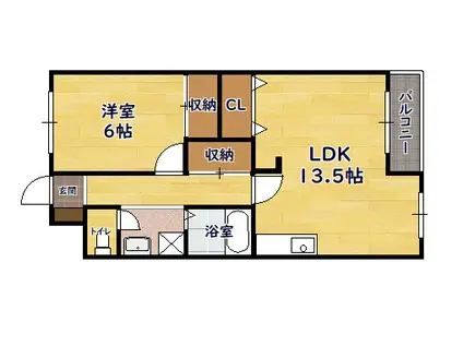 SS-ARK9(1LDK/3階)の間取り写真