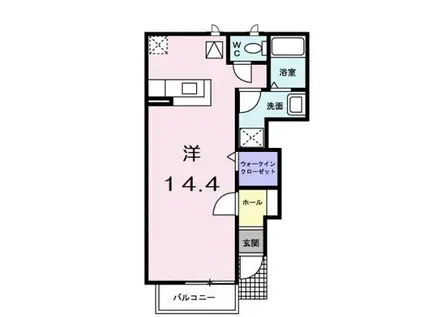 ベル フィオーレⅡ(1K/1階)の間取り写真