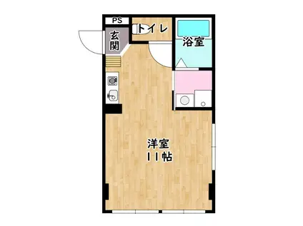 ラフェスタ彦根3(ワンルーム/3階)の間取り写真