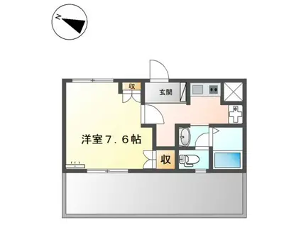 プレザンブリース(1K/2階)の間取り写真