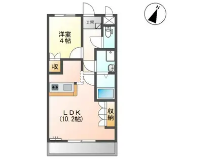 A&S・N(1LDK/3階)の間取り写真