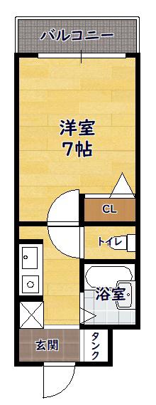 光陽ビルディング中山(1K/2階)の間取り写真
