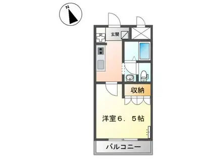 GRAND CASTLE N(1K/1階)の間取り写真