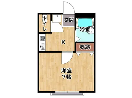 プロミネンスNK(1K/2階)の間取り写真