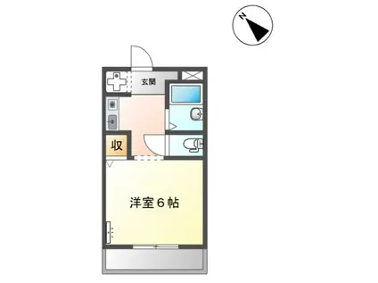 ベルクレスト(1K/1階)の間取り写真