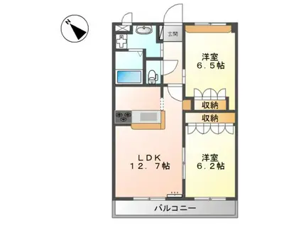 レマルージュ(2LDK/3階)の間取り写真