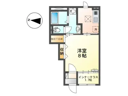 EUPHORIA(1K/1階)の間取り写真