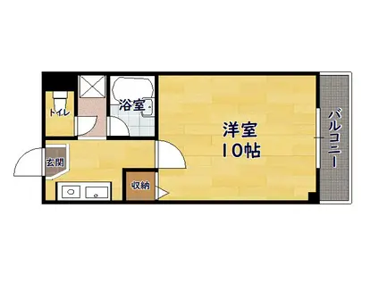 コンフォートハウス長浜2(1K/2階)の間取り写真