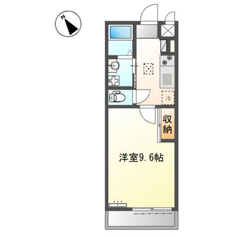 大堀町工事(1K/1階)の間取り写真