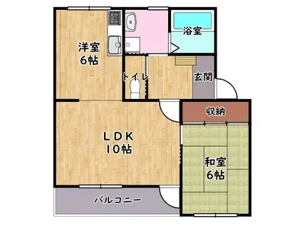 ミラクルステアーズ(2LDK/1階)の間取り写真