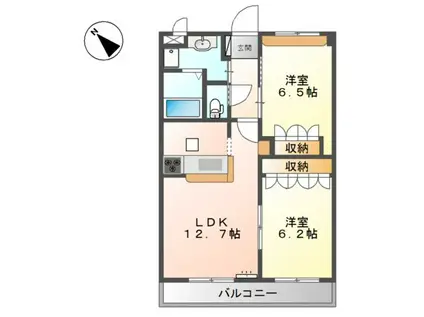 レマルージュ(2LDK/1階)の間取り写真