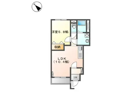 メゾンリーブル(1LDK/1階)の間取り写真