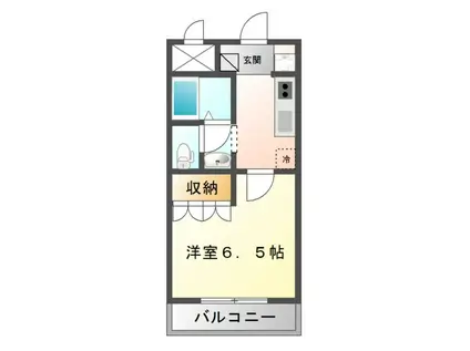 GRAND CASTLE N(1K/1階)の間取り写真