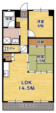 セリマンション(2LDK/4階)の間取り写真