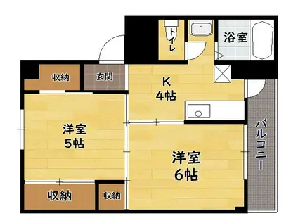 ヴィラナリー南小足Ⅰ・Ⅱ(2K/3階)の間取り写真