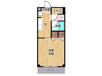 サープラスワン南彦根(1K/2階)の間取り写真