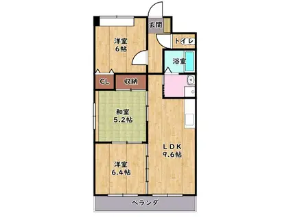 パークスクエア(3LDK/2階)の間取り写真