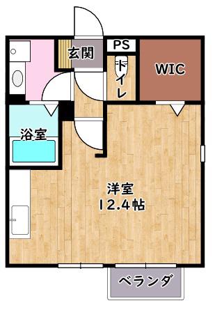 MAISON LAST WISTERIA(ワンルーム/1階)の間取り写真