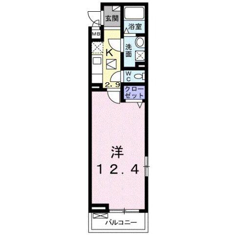 フォレストパーク・八番館(1K/1階)の間取り写真