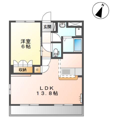 エリートメゾン(1LDK/1階)の間取り写真