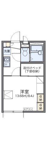 レオパレスノースRIVER(1K/2階)の間取り写真