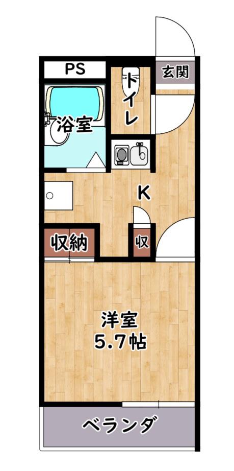 リベラル南彦根(1K/1階)の間取り写真
