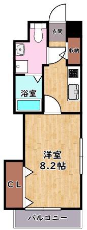 ファルカ(1K/4階)の間取り写真