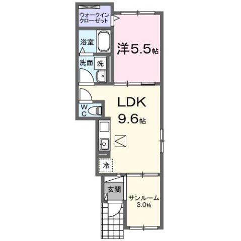 クレール(1LDK/1階)の間取り写真