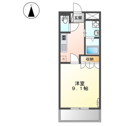 サラージュ(1K/1階)の間取り写真