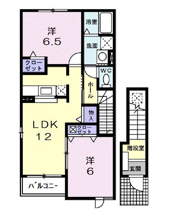 フォレストパーク参番館(2LDK/2階)の間取り写真