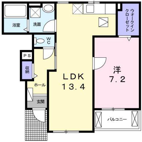 マコモ・セーリオ(1LDK/1階)の間取り写真